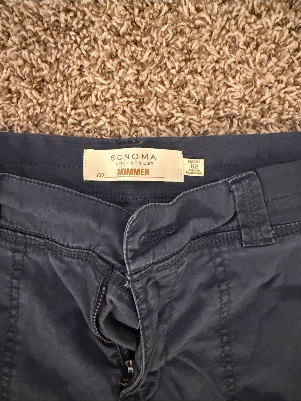 Sonoma Utility Cargo woman Pants capris - Navy - Picture 2 of 2